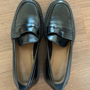 BLACK PLATFORM LOAFERS